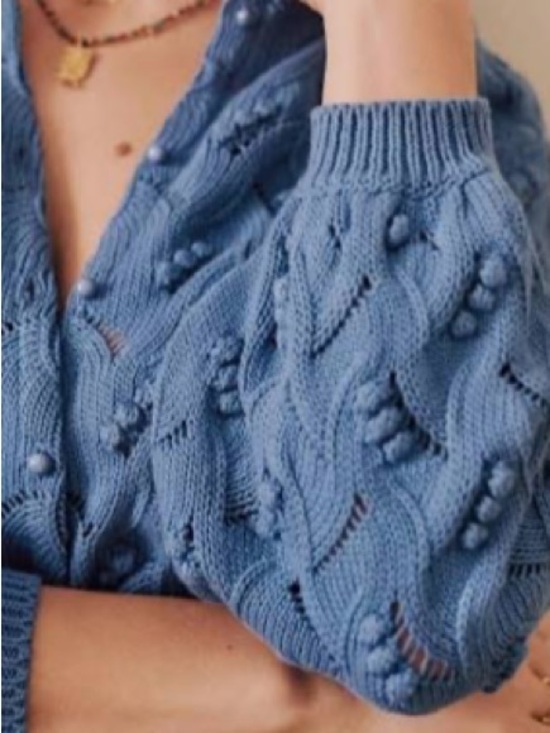 Sezane Sweaters - Sézane • Marthe Cardigan 100% Cotton CHESTNUT Bobble Knit RARE XS
